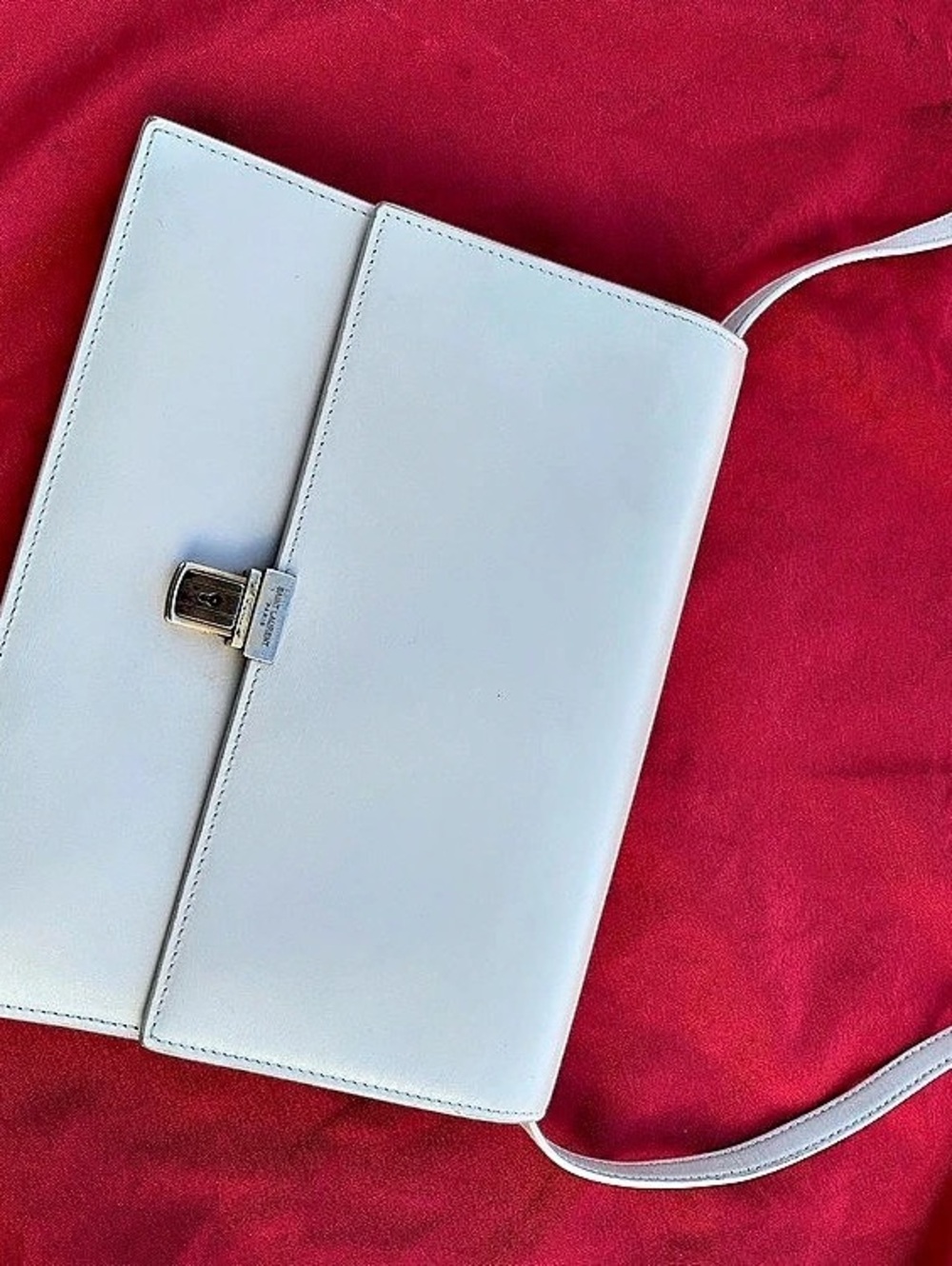 Vintage Saint Laurent White Crossbody Bag